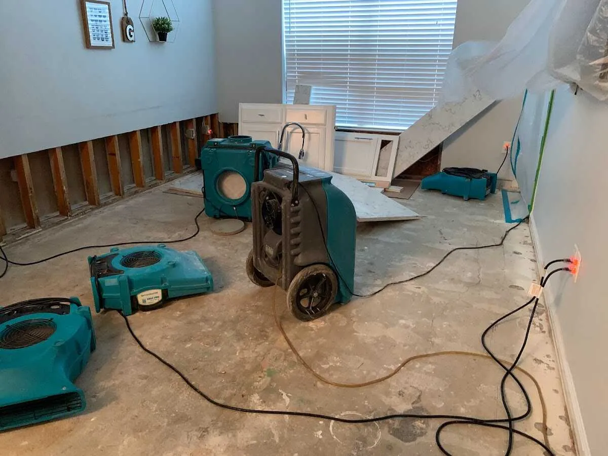Dehumidifier in flood-cut room for Water Extraction & Removal in Howard